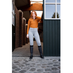 Calça Térmica com Assento Total Mira Feminina Horze Liga Cinzento