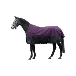 Cobertura highneck HKM Glasgow 1200D forro polar Ameixa / preto Violeta Cobertura highneck HKM Glasgow 1200D forro polar Ameixa / preto Violeta