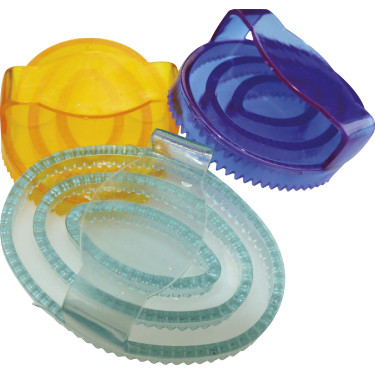 Cureta oval de borracha com purpurina infantil Cureta oval de borracha com purpurina infantil