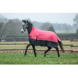 Cobertura highneck HKM Norwich 600D 300g Coral / preto Vermelho