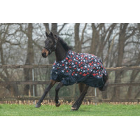 Cobertura highneck HKM Norwich 600D 300g Azul com padrão de estrelas Motivos
