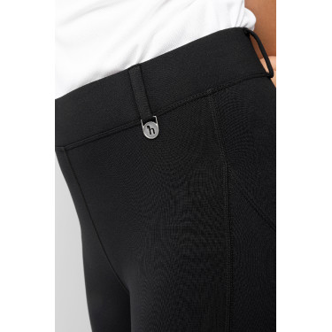 Legging Horze Dea infantil térmico com grip completo Caviar preto Legging Horze Dea infantil térmico com grip completo Caviar preto