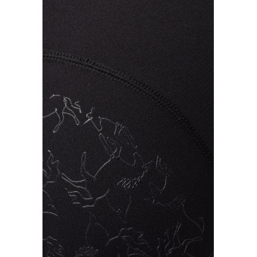Legging Horze Dea infantil térmico com grip completo Caviar preto Legging Horze Dea infantil térmico com grip completo Caviar preto