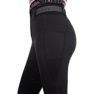 Calça feminina Hailey fundo 1/1 em silicone HKM Preto Calça feminina Hailey fundo 1/1 em silicone HKM Preto