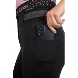 Calça feminina Hailey fundo 1/1 em silicone HKM Preto Calça feminina Hailey fundo 1/1 em silicone HKM Preto