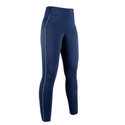 Legging Equilibrio Style com fundo integral em silicone HKM Azul escuro