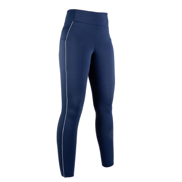 Legging Equilibrio Style com fundo integral em silicone HKM Azul escuro