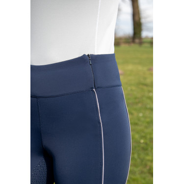 Legging Equilibrio Style com fundo integral em silicone HKM Azul escuro