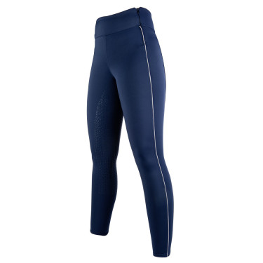 Legging Equilibrio Style com fundo integral em silicone HKM Azul escuro