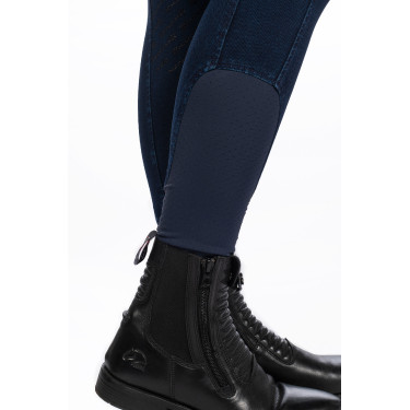 Calça feminina Aruba Denim com fundo 1/1 em silicone HKM Azul escuro Calça feminina Aruba Denim com fundo 1/1 em silicone HKM Azul escuro