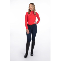 Calça feminina Aruba Denim com fundo 1/1 em silicone HKM Azul escuro