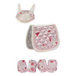 Design do conjunto Cuddle Pony HKM Branco sujo / rosa