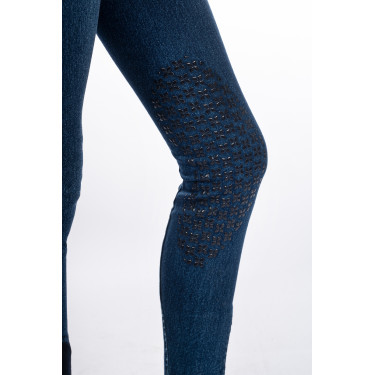 Calça infantil Aymee Denim com reforços de silicone HKM Calça infantil Aymee Denim com reforços de silicone HKM