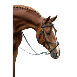 Bridão Estilo Mexicano reforçado, carneiro HKM Castanho