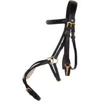 Brida estilo mexicano reforzada, borreguillo HKM Castanho Brida estilo mexicano reforzada, borreguillo HKM Castanho