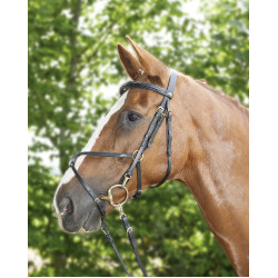 Bridão Estilo Mexicano reforçado, carneiro HKM Preto