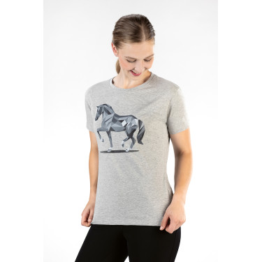 Camiseta Gráfica Cavalo HKM Cinza claro / mescla Cinzento
