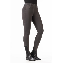 Calça Emma com fundo integral em silicone HKM Cinza escuro Cinzento Calça Emma com fundo integral em silicone HKM Cinza escuro Cinzento