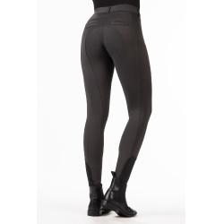 Calça Emma com fundo integral em silicone HKM Cinza escuro Cinzento Calça Emma com fundo integral em silicone HKM Cinza escuro Cinzento