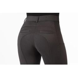 Calça Emma com fundo integral em silicone HKM Cinza escuro Cinzento Calça Emma com fundo integral em silicone HKM Cinza escuro Cinzento