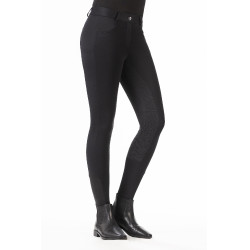 Calça Emma com fundo integral em silicone HKM Cinza escuro Cinzento Calça Emma com fundo integral em silicone HKM Cinza escuro Cinzento