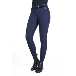 Calça Equine Sports Style com culote de silicone integral HKM Azul escuro Calça Equine Sports Style com culote de silicone integral HKM Azul escuro