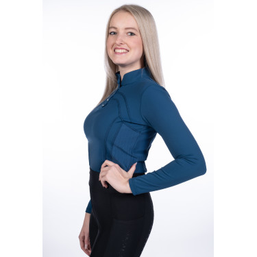 Polo de mangas compridas Port Royal HKM Azul escuro