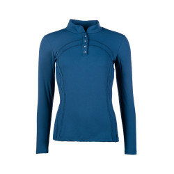 Polo de mangas compridas Port Royal HKM Azul escuro