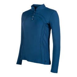 Polo de mangas compridas Port Royal HKM Azul escuro