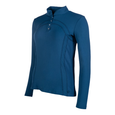 Polo de mangas compridas Port Royal HKM Azul escuro