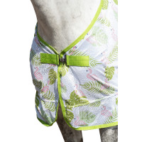 Capa anti-moscas HKM Flamingo Verde / rosa chiclete