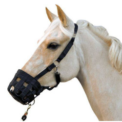 Cabresto com focinheira HKM Preto