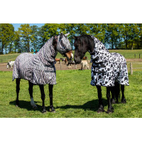 Capa anti-moscas Cow HKM Preto / branco Capa anti-moscas Cow HKM Preto / branco