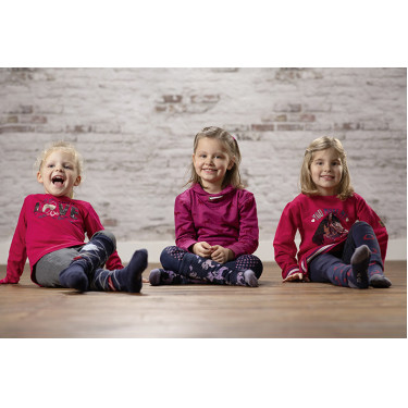 Camiseta de manga comprida Love Horses HKM infantil Cereja Vermelho