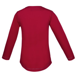 Camiseta de manga comprida Love Horses HKM infantil Cereja Vermelho