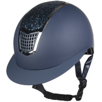 Capacete Glamour Shield HKM Marinho / prateado Azul