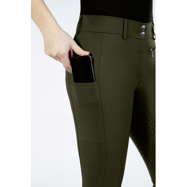 Calça Lea com fundo integral em silicone HKM Calça Lea com fundo integral em silicone HKM