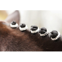 Elásticos para trança HKM Crystal Branco