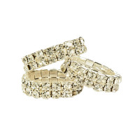 Elásticos para trança HKM Crystal Branco