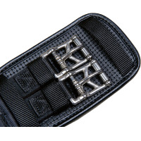 Cilha de adestramento gel PVC Snap HKM Preto Cilha de adestramento gel PVC Snap HKM Preto