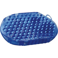 Luva dupla face para escovar e massagear Azul royal