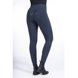 Legging Flow Reflective com fundo integral em silicone HKM Azul escuro Legging Flow Reflective com fundo integral em silicone HKM Azul escuro