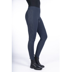 Legging Flow Reflective com fundo integral em silicone HKM Azul escuro Legging Flow Reflective com fundo integral em silicone HKM Azul escuro