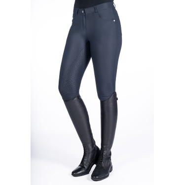 Calça Luna com assento completo em silicone HKM Azul escuro Calça Luna com assento completo em silicone HKM Azul escuro
