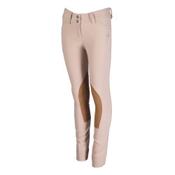 Calça Jodhpur Hunter Kids II com reforços em Alos HKM Natural escuro Bege Calça Jodhpur Hunter Kids II com reforços em Alos HKM Natural escuro Bege
