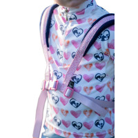 Arnês HKM Funny Horses Hearts Rosa / azul escuro