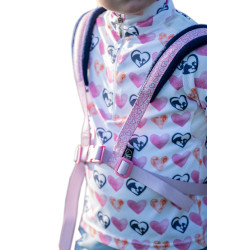 Arnês HKM Funny Horses Hearts Rosa / azul escuro Arnês HKM Funny Horses Hearts Rosa / azul escuro