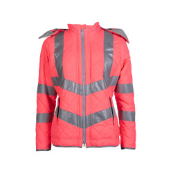 Casaco feminino Reflective HKM Rosa néon