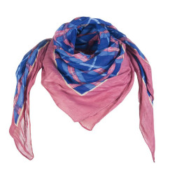 Lenço HKM Horseshoe 85 cm x 85 cm Azul escuro / bordô Lenço HKM Horseshoe 85 cm x 85 cm Azul escuro / bordô