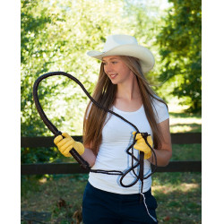 Chicote western HKM Castanho escuro